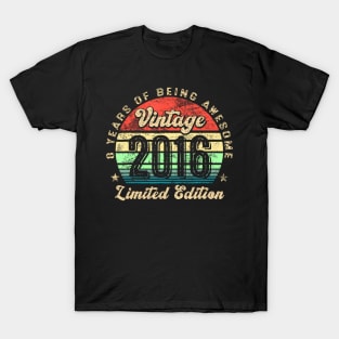 8 Year Old 2016 Limited Edition 8Th Birthday T-Shirt